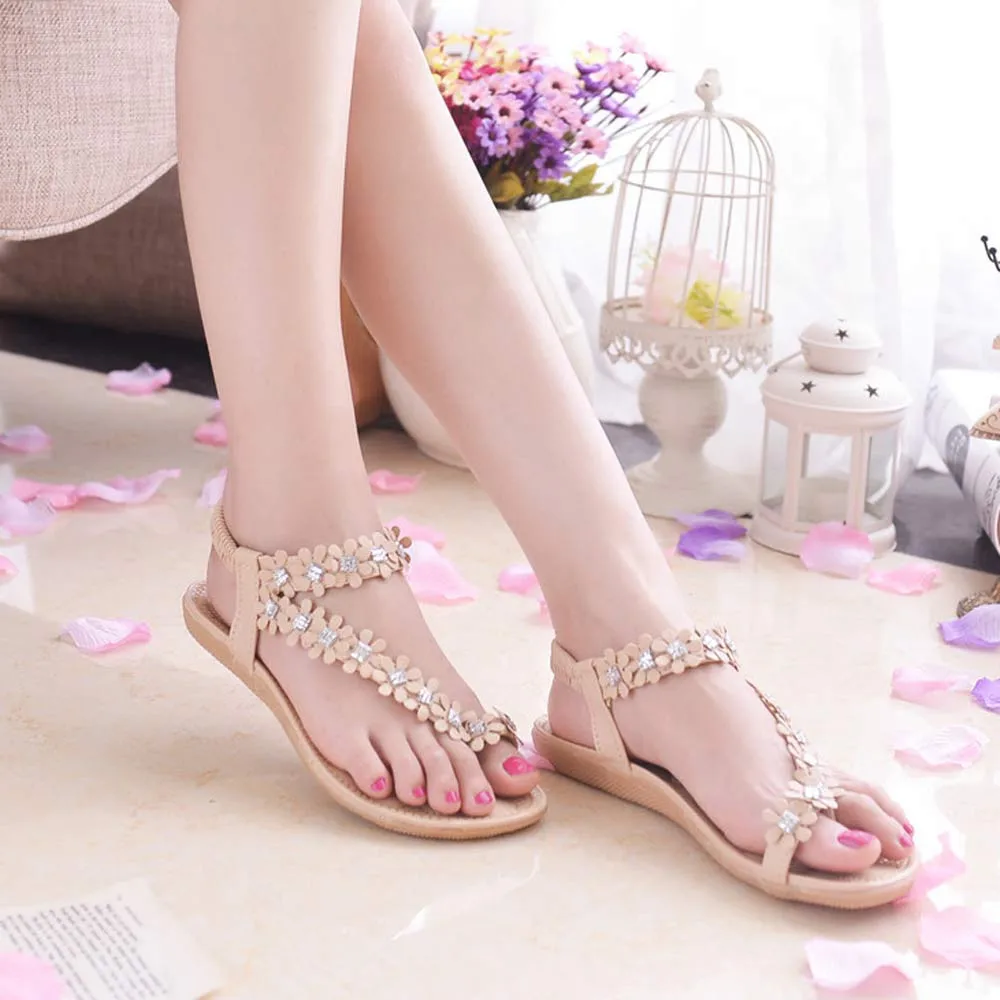 

Women Sandals 2018 New Female Shoes Woman Summer Comfortable Sandals Ladies Slip-on Flat Sandals Women Sandalias zapatos hot