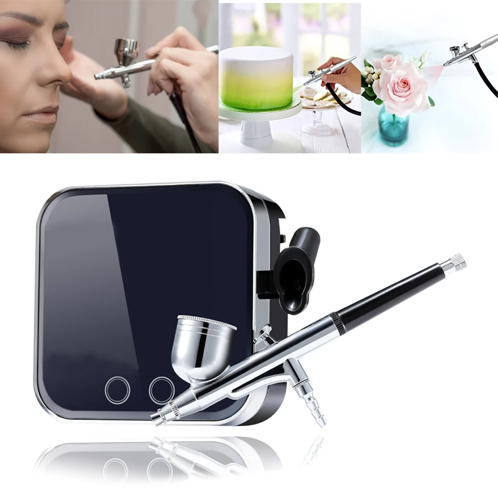 

High Quality Airbrush Makeup Kit With Compressor Professional 0.3mm Aerograph Face Skin Replenishment Tool