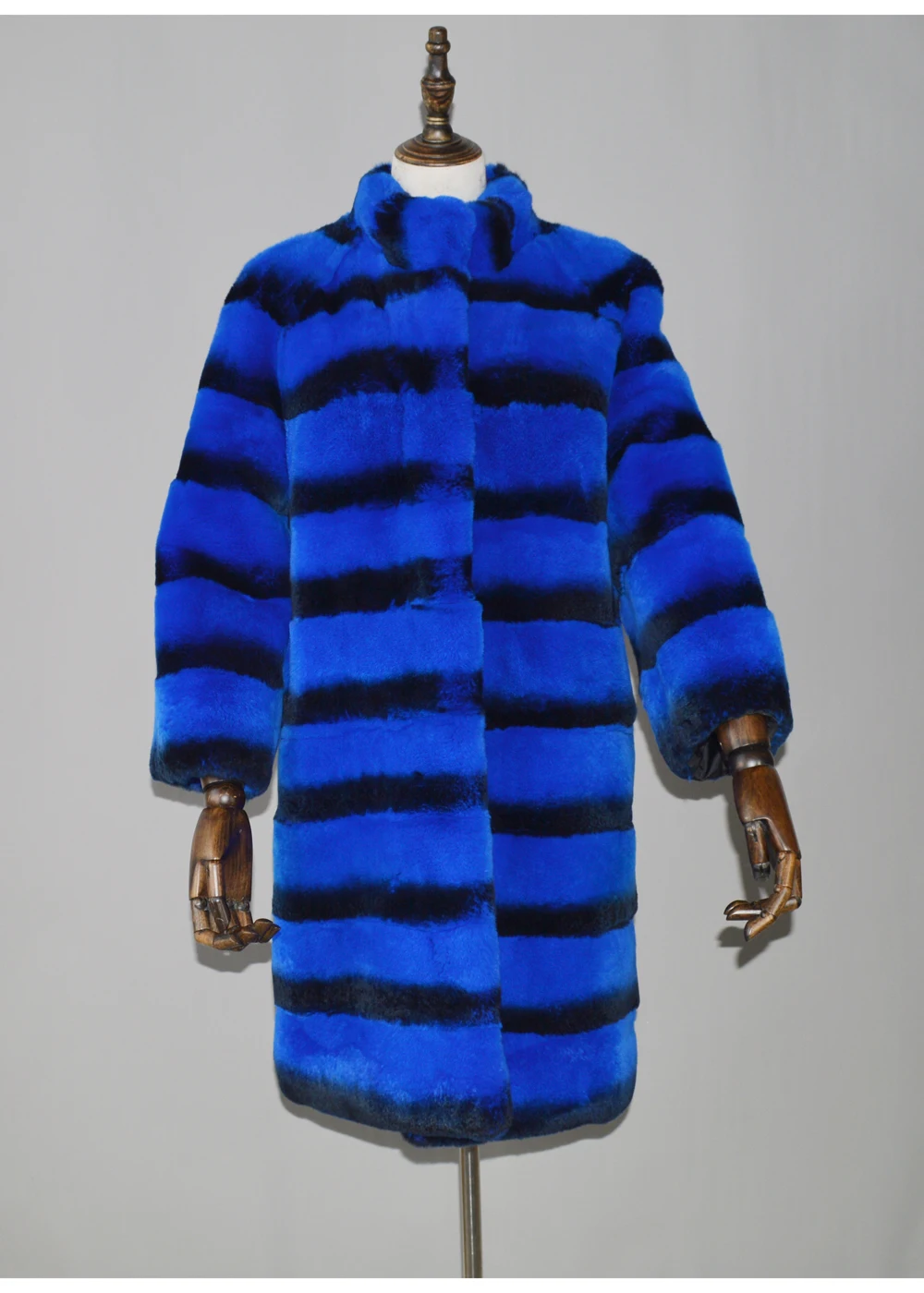 Осенне-зимний женский высококачественный Настоящий мех кролика пальто Теплый мягкий женский длинный стиль натуральный мех кролика рекс куртка