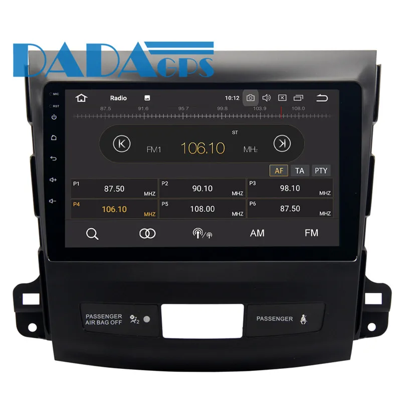 Discount Android 8.0 7.1 Radio Car GPS Navigation For Mitsubishi Outlander 2006-2012 For Citroen C-Crosser for Peugeot 4007 no DVD Player 6
