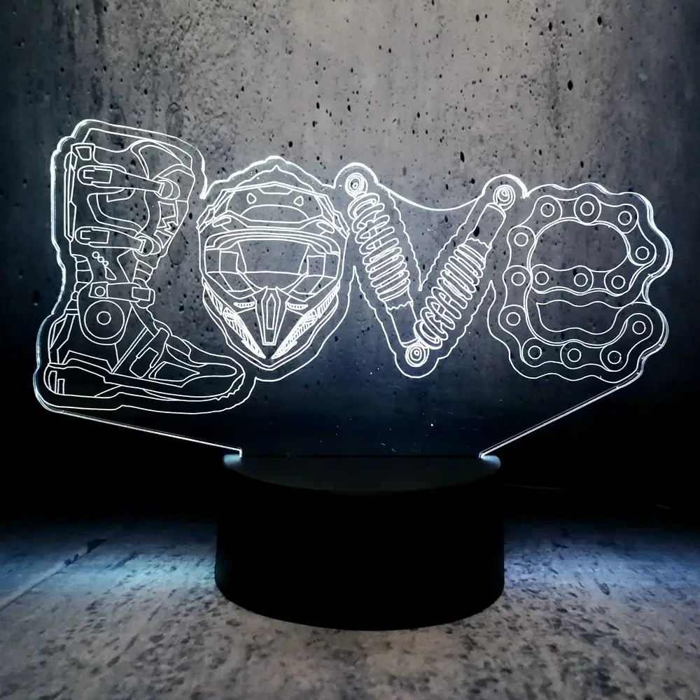 3D светодиодный ночсветильник настольная Лавовая Лампа лампа RGB 7 цветов