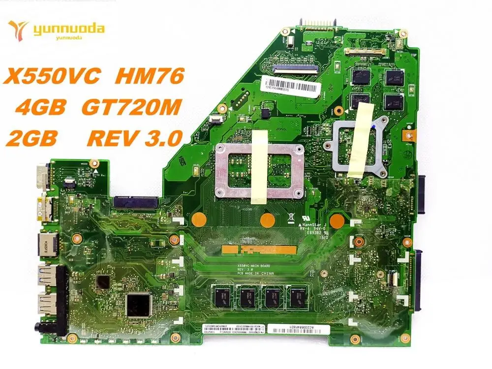  Original for ASUS X550VC laptop motherboard X550VC HM76 4GB GT720M 2GB REV 3.0 tested good free shi