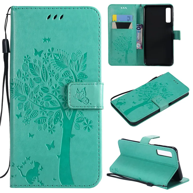 Flip Leather Case For Samsung Galaxy A7 2018 A750 Phone Case For Samsung A7 2018 Pattern Luxury Wallet Cover Stand Phone Cases (2)