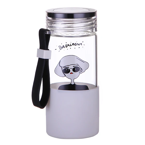 Creative Men And Women Head Portrait Lovers Silica Gel Antiskid Non Toxic Glass Water Bottle Water Bottles Aliexpress www aliexpress com