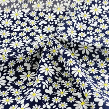 Новинка, 1 метр, хлопковая ткань с ромашками, модная одежда, одежда для шитья, платье, рубашка, Лоскутная Ткань, ширина 145см