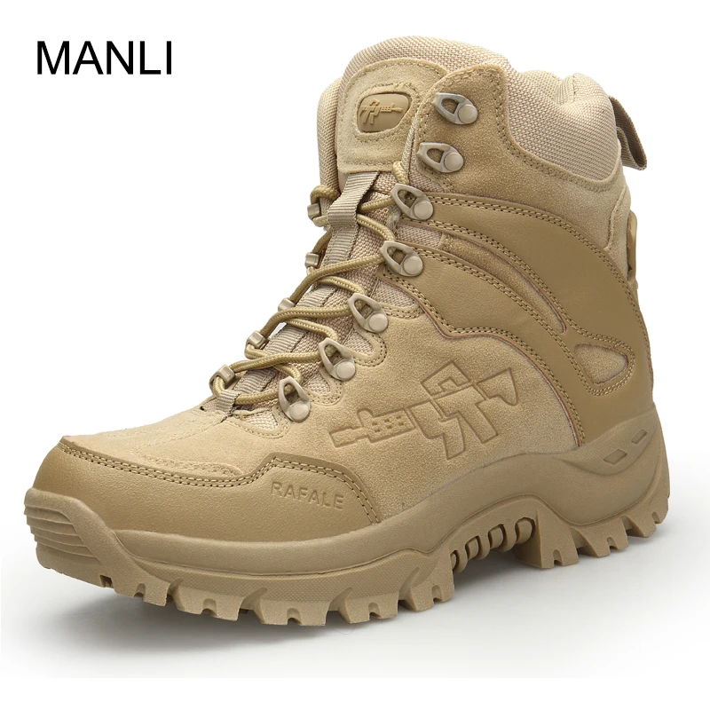 Online MANLI 2018 al aire libre senderismo escalada zapatos tácticos Camping botas zapatos de hombre para escalar botas de montaña ligeras y transpirables