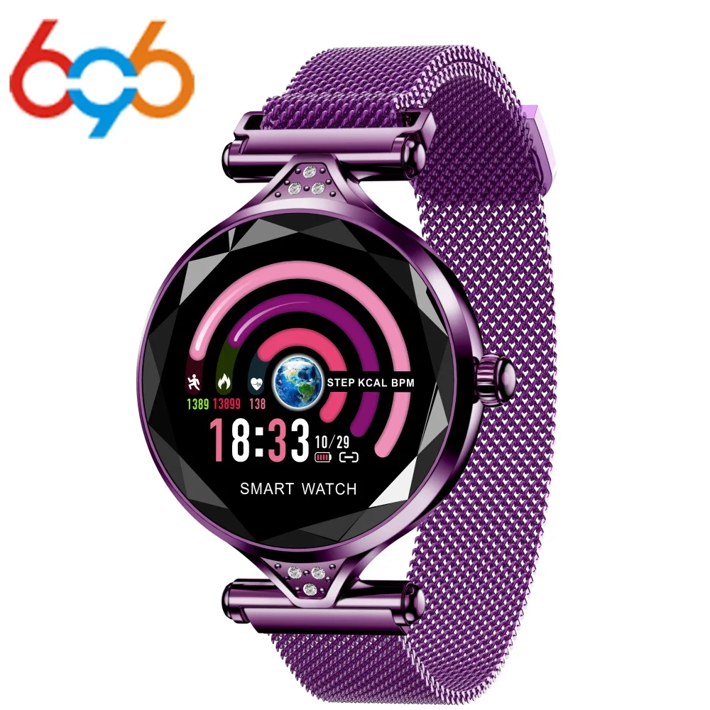 

Women H1 Fashion Smart Wristband Heart Rate Blood Pressure Smart Bracelet Fitness Tracker Smart Watch Women Female Clock