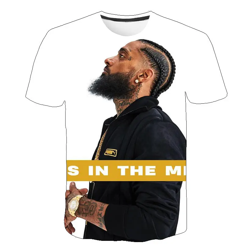 

Hot Rapper nipsey hussle Print Short T shirt Men/Women Harajuku Hip Hop Short Sleeve T shirt nipsey hussle Cool streetwear Tops