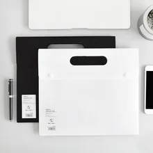 Простой японский черные и белые Широкий Кошелек Сумка для документов A4 320X280 мм Обложка для папки Бизнес школьные объекты файловых систем WJD15