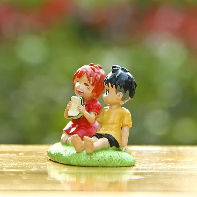 3pcs/set Hayao Miyazaki Ponyo on the Cliff Resin Figure Toy Cartoon Decor Lovely 