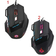 Оптическая Проводная геймер мышь Регулируемый 5500 точек на дюйм 7 ключей игровая мышка со светодиодной подсветкой для портативных ПК SGA998