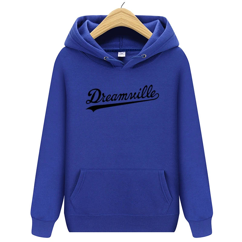 Модные Новинка; худи Для мужчин хип-хоп DREAMVILLE Коул Логотип с капюшоном Swag письмо флисовые J худи с принтом Cole зимние толстовки с капюшоном Для мужчин пуловер - Цвет: blue1