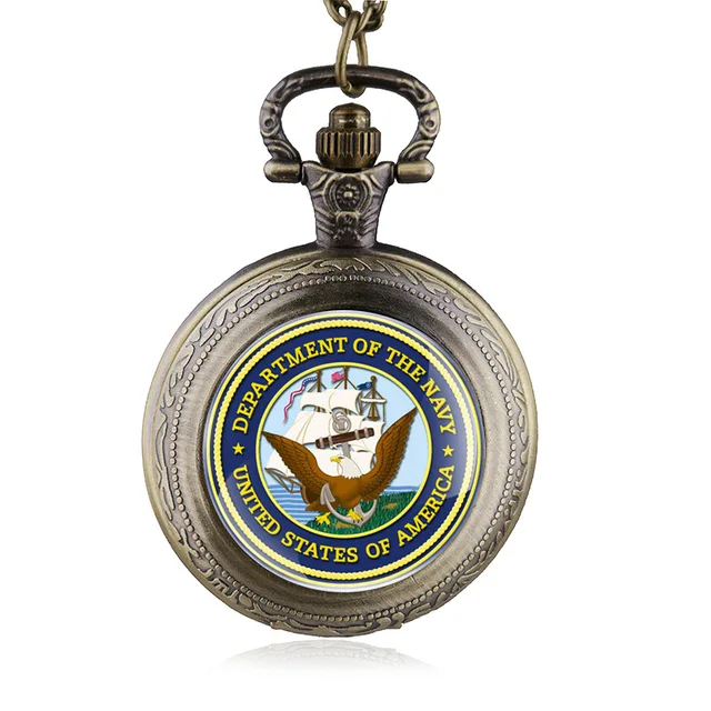 Fashion United States Navy Steel Quartz Pocket Watch Vintage Men Army Military W Fashion United States Navy Steel Quartz Pocket Watch Vintage Men Army Military W