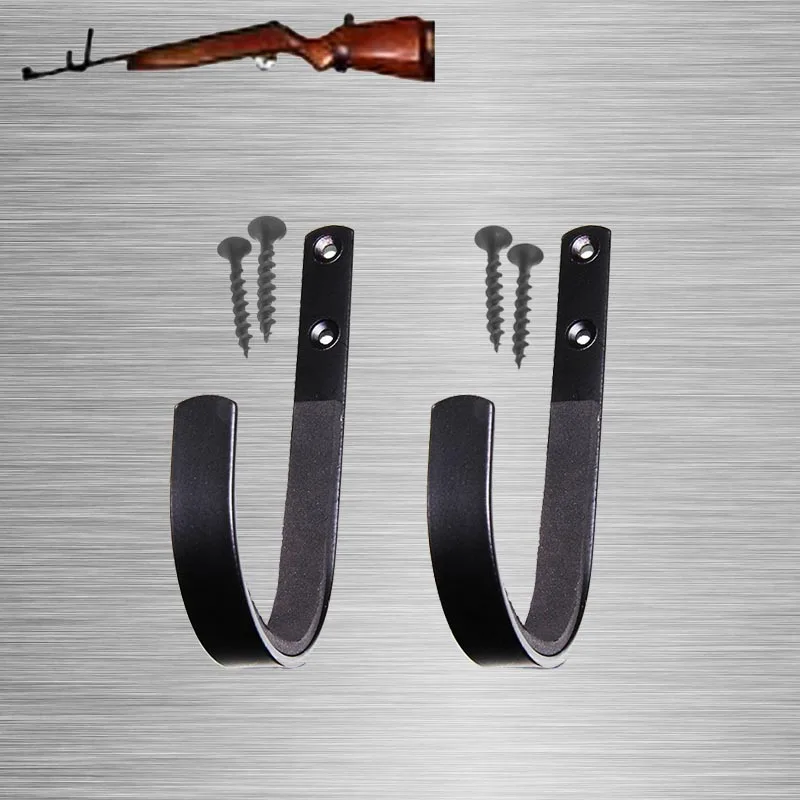 1 пара настенное крепление для пистолета полка хранения J Hook вешалка оружия набор