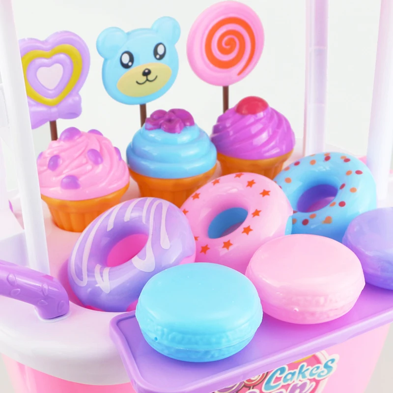 DIY ролевые игры десерт автомобиль торт магазин Кухня Мороженое еда ролевые игры миниатюрные игрушки для девочек развивающие игрушки подарок для детей