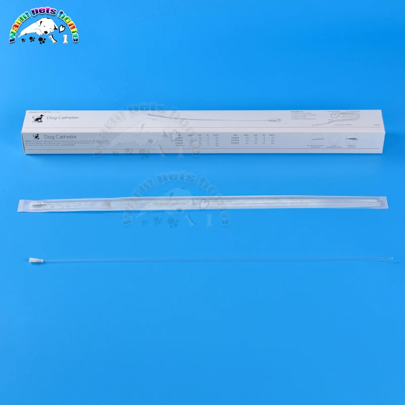

2PCS Dog Catheter Pet Hard Catheters PVC Single Lumen Catheter Urethral Calculi Both Sides Open Length 500mm