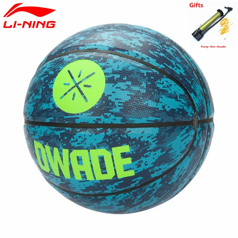 Li-Ning Wade's баскетбольный мяч размер 7 # Professional Indoor Sports спортивный мяч с 3 подарками L865OLD