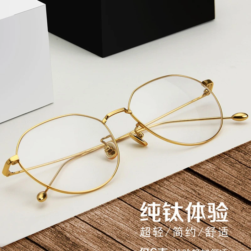 

Ultralight Hand-made Memory Titanium Optical Prescription Glasses Frame Men Vintage Round Eyeglasses Women Retro Oculos de Grau
