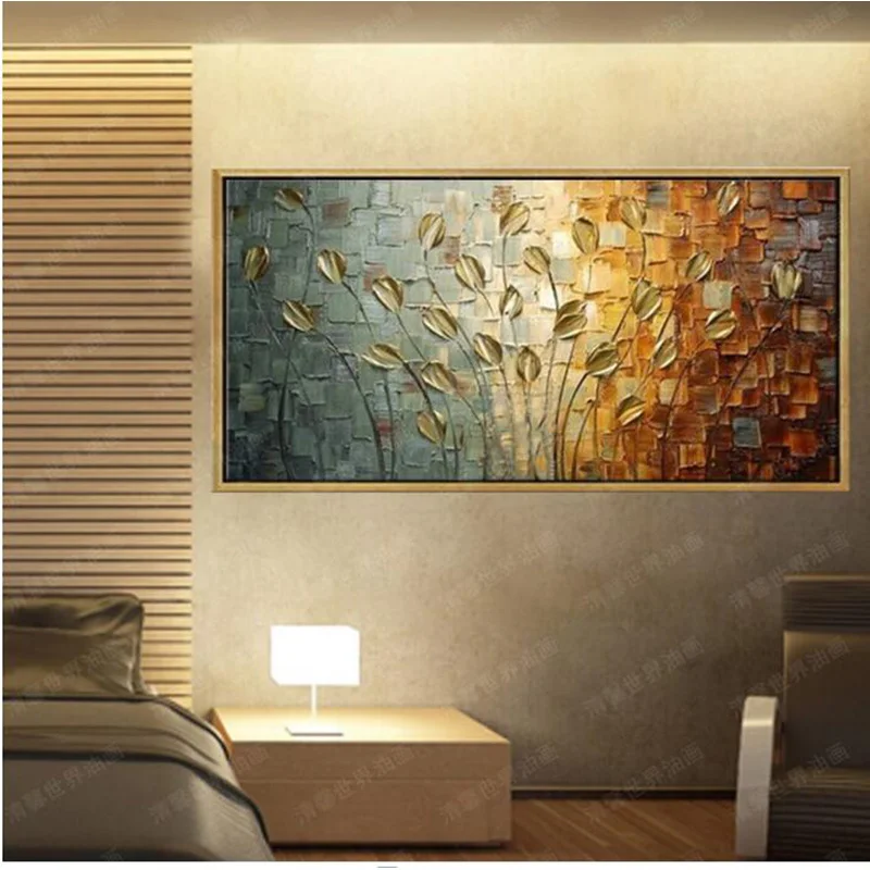 

hand-painted art abstract oil painting tree palette knife the modern home on the canvas decoration wall pictures for living room