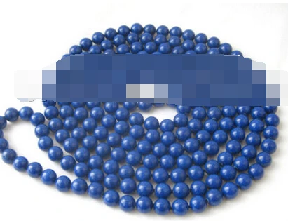 

1370 round Lapis Lazuli color jade necklace