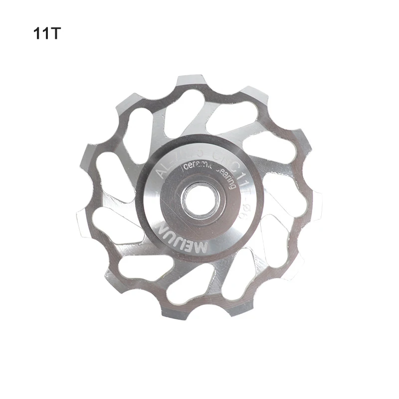 Meijun MTB дорожный велосипед Керамика шкив 7005 Алюминий сплав задний переключатель 11 Т 13 т Руководство Велоспорт Керамика s несущей jockey колеса - Цвет: Silver  11T