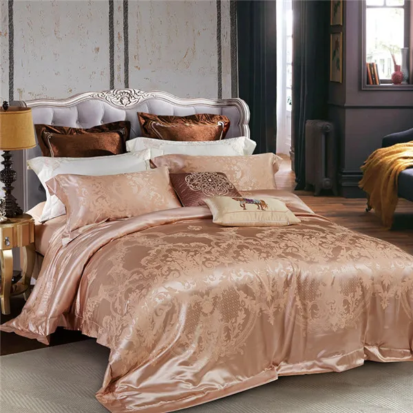 luxury white silk comforter bedding set king size 1000TC silk and