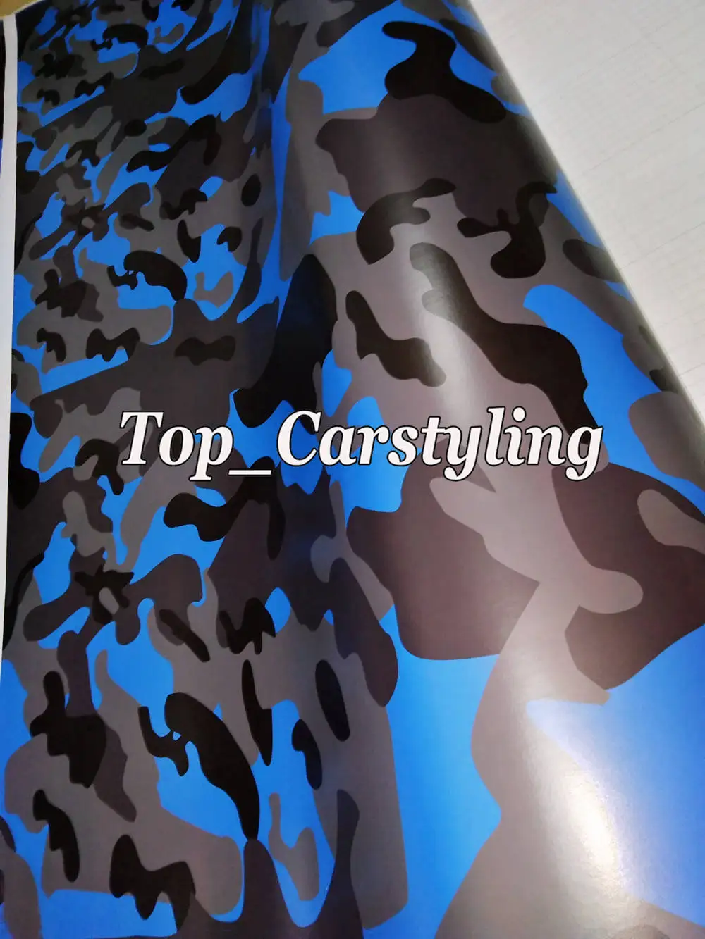small blue camouflage car wrapping film auto covering foil stickers (4)