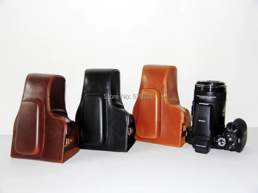Leather Camera Case Bag Cover for Nikon Coolpix P900s P900 digital camera