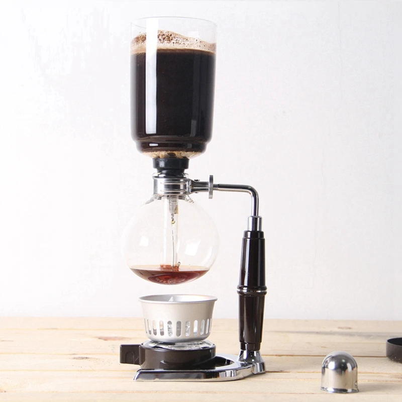 Японский Стиль кофеварка с сифоном Чай сифонная колба вакуумная кофеварка для приготовления Стекло Тип Кофе машинный фильтр чашки