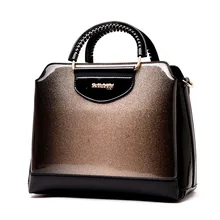 Модная яркая женская сумка-тоут через плечо, новинка, лакированная кожа, сумка-мессенджер, женские Офисные Сумки, известные бренды