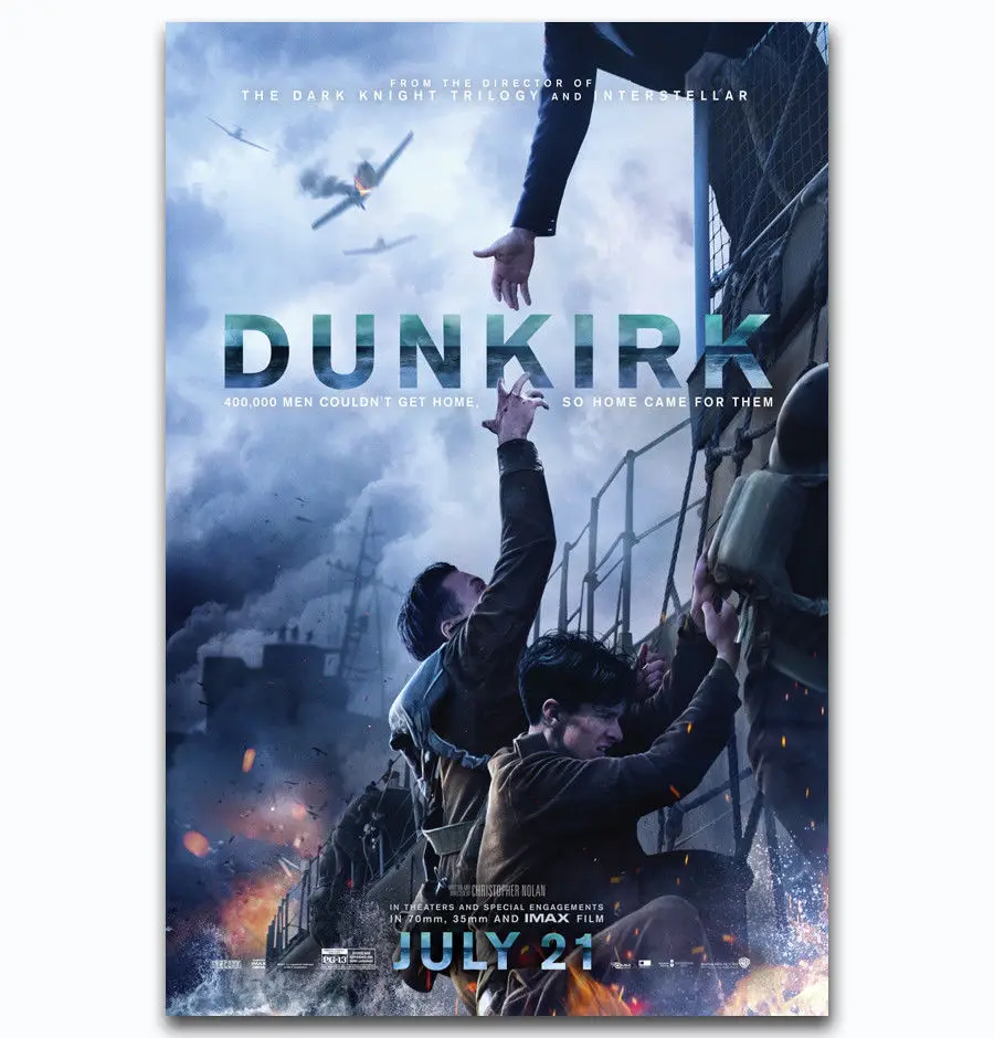 Hot New 2017 WAR Movie Film Dunkirk Fashion 2-Silk Art Poster Wall Sicker Decoration Gift