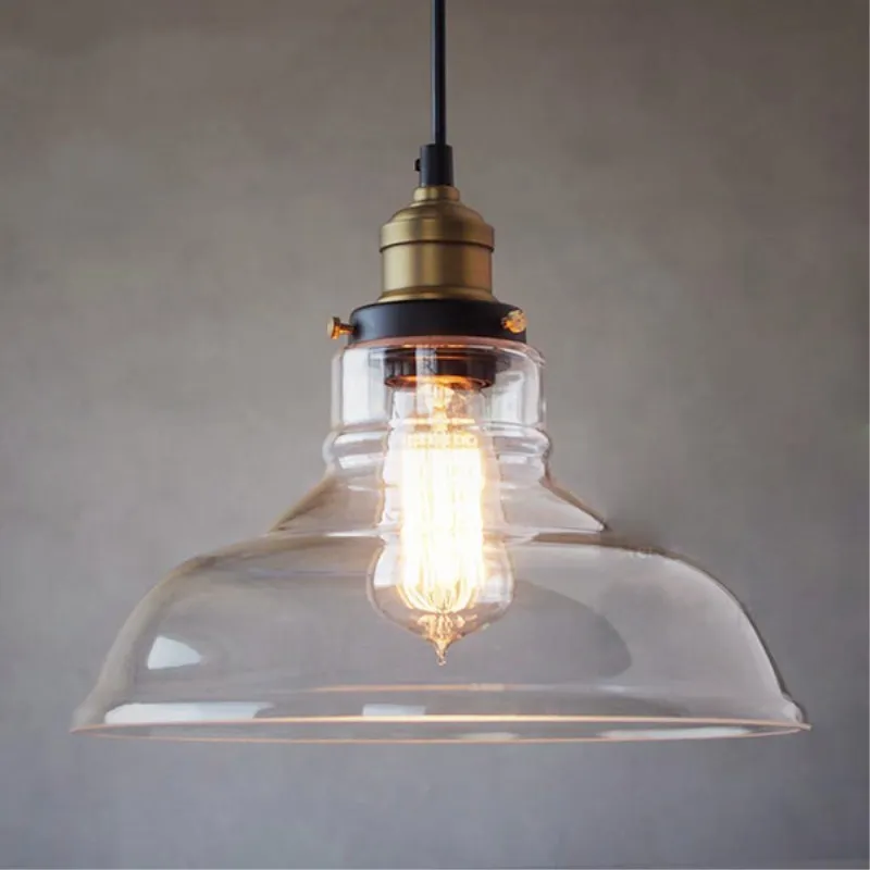 Buy Vintage Pendant Light Clear Glass Pendant Lamp for dinning room kitchen bar