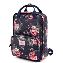2016 mujeres de La Moda mochila bolsa de viaje de la escuela Los Estudiantes de gran capacidad de la lona floral print mochila ordenador bolsa de hombro