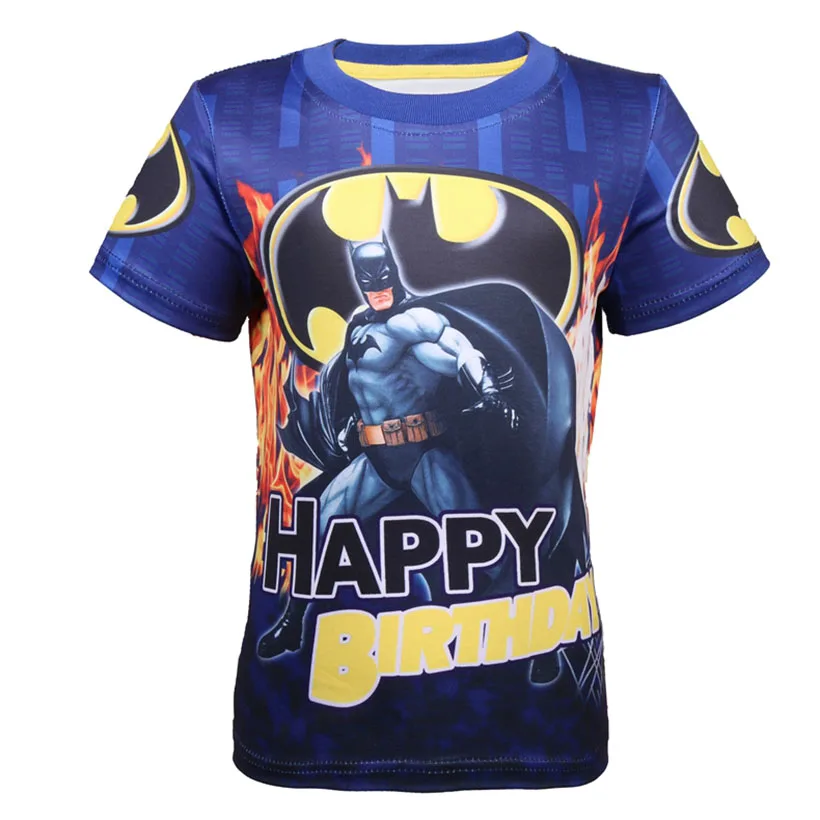 

Free Shipping Bat superman Summer Short-sleeved T-shirt for Boys 8366