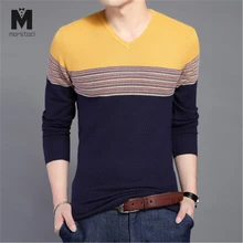 Зимний пуловер свитер брендовый вязаный длинный рукав o-образным вырезом тонкая корейская модная одежда мужской свитер