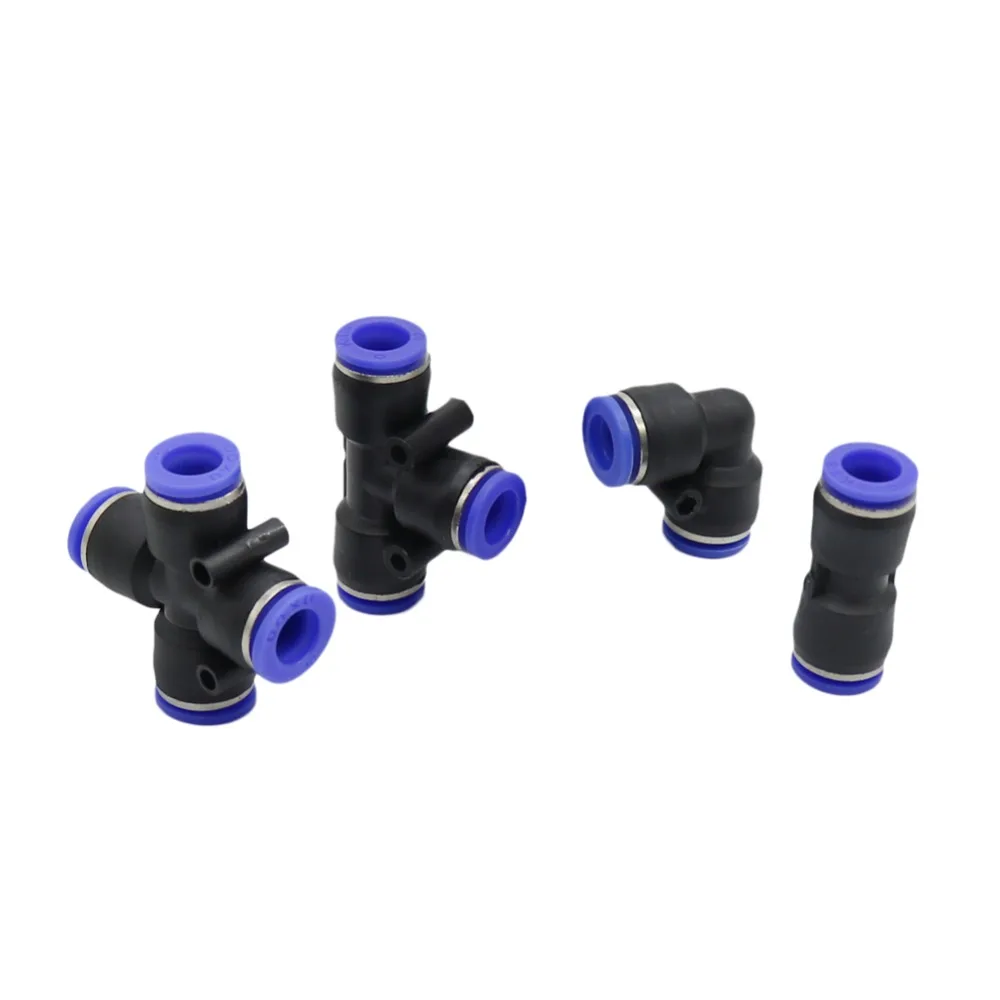 

10mm Tee, Cross, Elbow, Straight Slip-Lock Quick Connector Garden Low Pressure Mist Cooling Irrigation Fittings 2 Pcs