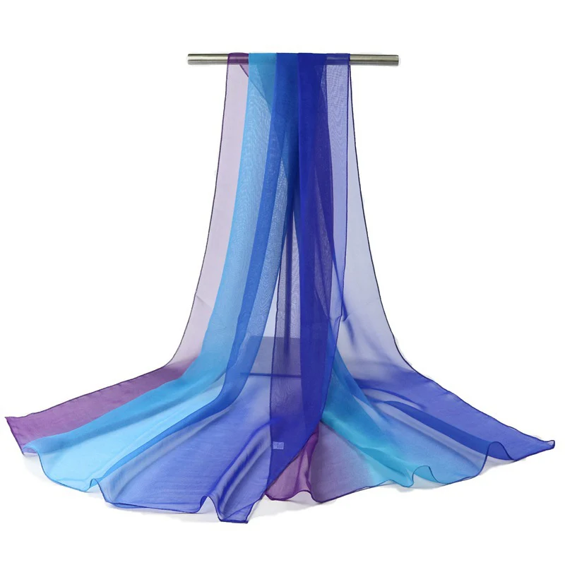 

2019 New Women Lightweight Gradient Color Beach Scarf Long Silky Feeling Shawl BS88