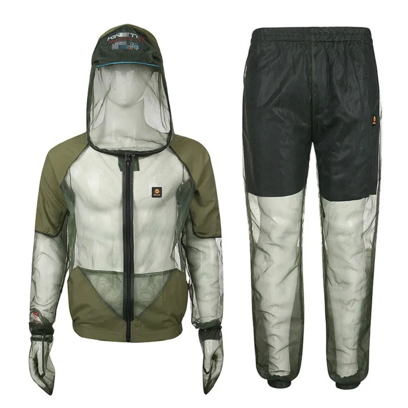 

Outdoor Anti-mosquito Fishing Clothing Men Summer Mesh Quick-drying Breathable Hooded Fishing Suit Men Summer Hunting Clothings