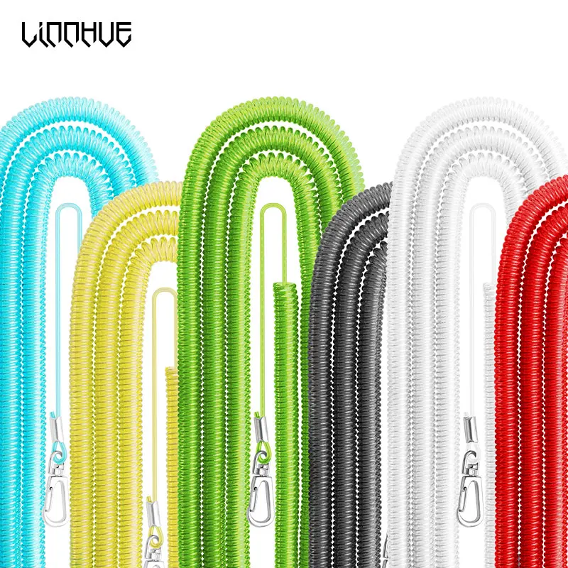 

LINNHUE Fishing Tackle Lure Ropes Connect Rod Plastic/Steel Wire 6 Colors Available Lost Ropes Protect Fishing Rods High Quality