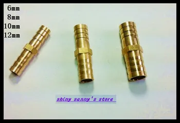 

30Pcs/Lot 2 ways 10mm BSP Straight Hose Barbed Connection Pipe Brass Coupler Adapter Brand New