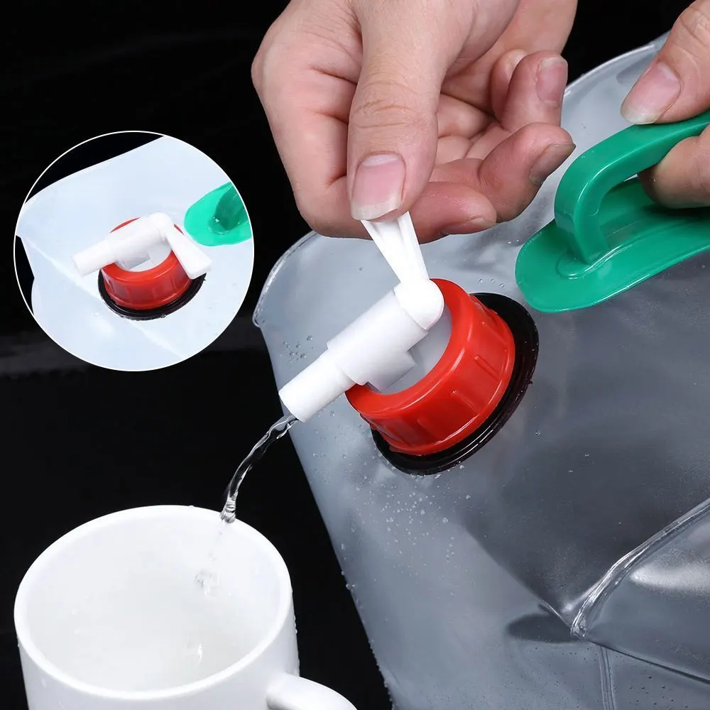 5 Gallon/20L Portable Water Bag Collapsible PVC Water Container Outdoor Camping Mountaineering Backpack Cycling Water Carrier 