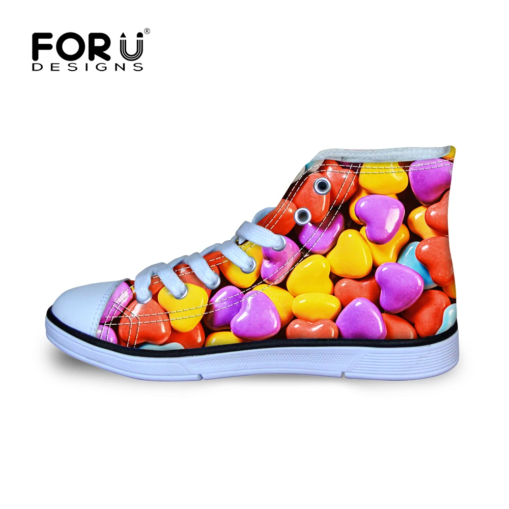 FORUDESIGNS Kids Shoes for Girls Children Canvas Shoes Sneakers High