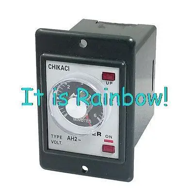 

Free Shipping Rotary Knob DPDT 8P 6 Minutes 6M Timer Time Relay AC 220V w LED Indicator