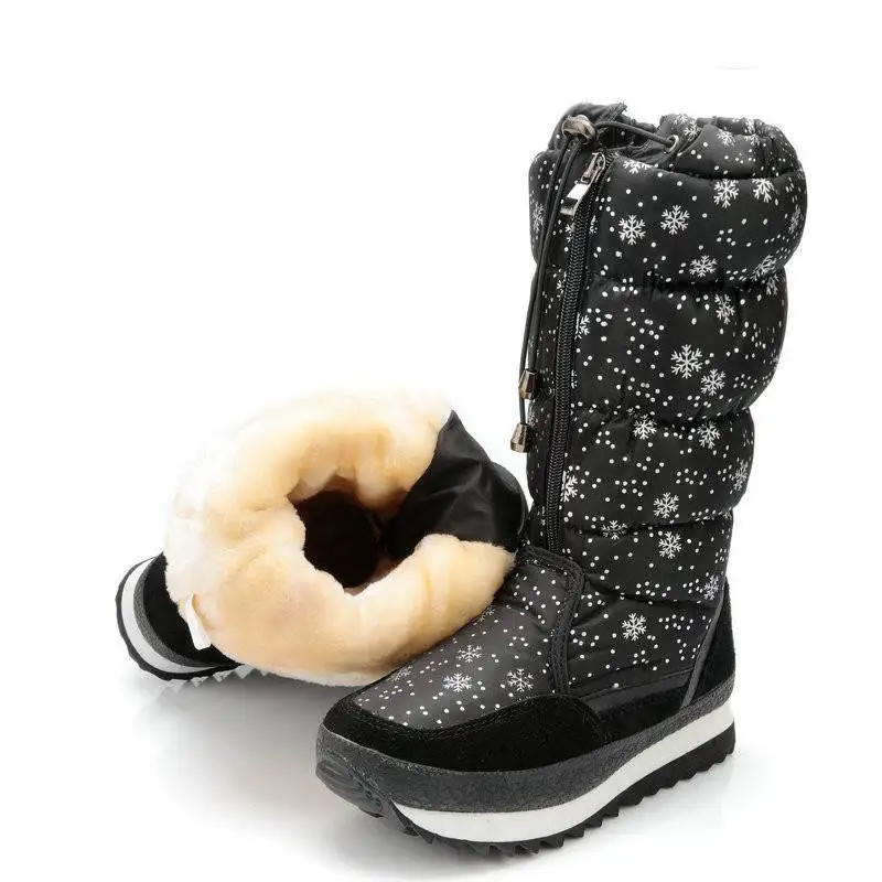 MORAZORA/Большие Размеры 35-42; теплые зимние ботинки; женская обувь на платформе; зимние ботинки на танкетке с густым мехом; женские ботинки на шнуровке; женские ботинки; botas