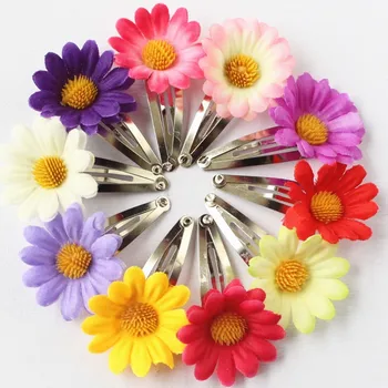 

50 Fashion Women flowers daisy girls hair clips hair accessories for women