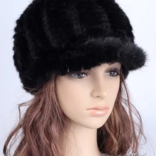 Зимняя теплая шапка, качественная норковая шапка для волос, женская меховая шапка, меховая шапка