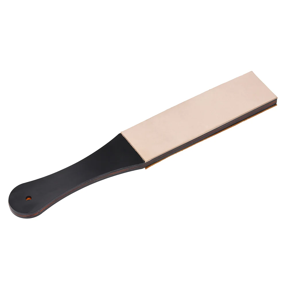 Men's Leather Sharpening Shaving Straight Razor Strop Knife Belt Strap For Shaving Folding Knife Sharpener Belt Acrylic Handle