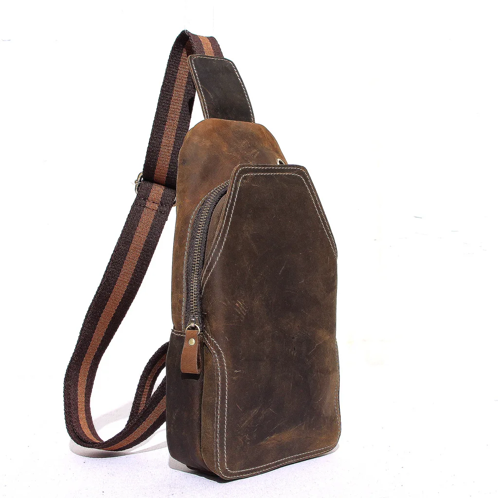 SEARCH AND BUY THIS PRODUCT 2017 Casual Genuine Leather Chest Pack Crazy Horse