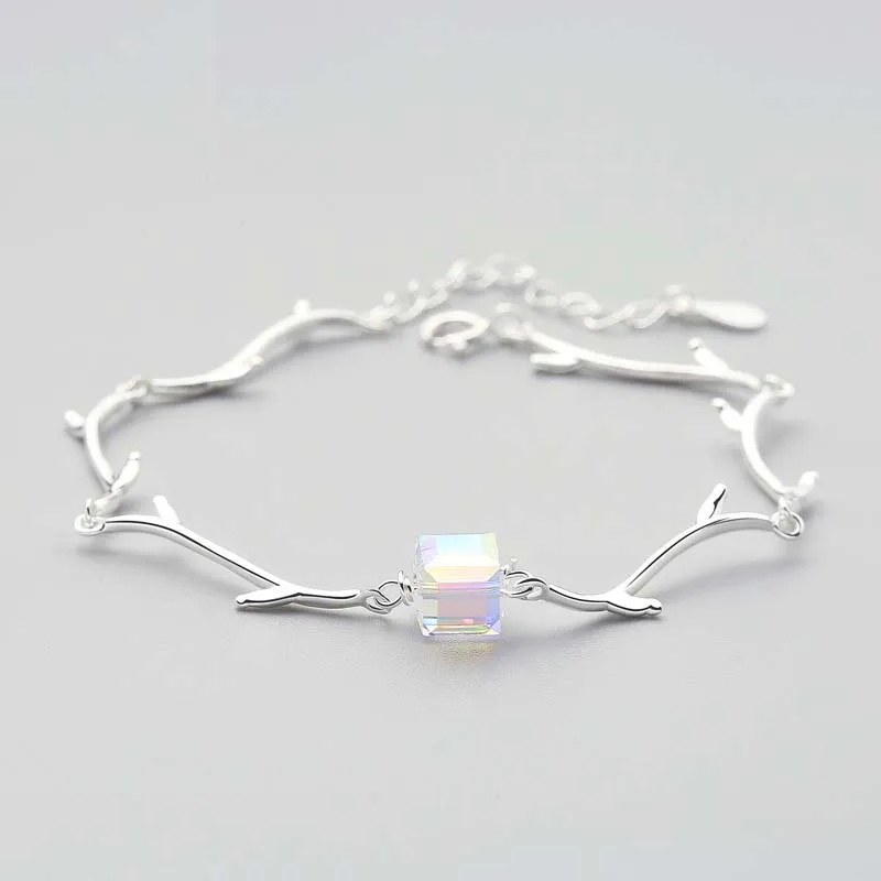 

Fashion tree branches 925 Sterling Silver bracelets for women flowers bracelets silver jewelry for ladies