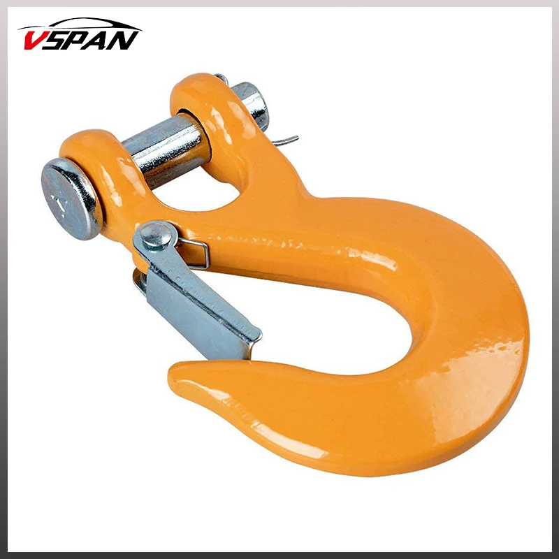 الأصفر نصف رابط Clevis السلامة مزلاج قطب ونش هوك ل جيب رانجلر JK TJ خارج الطريق 35000 lbs الانتعاش أطقم 4X4 الاكسسوارات